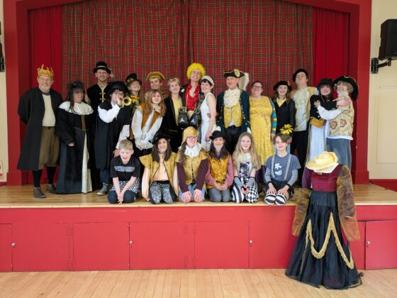 Photograph after the cast after first trying on their costumes.